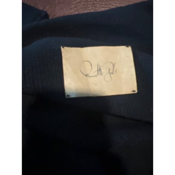 Annette Görtz XL Black Knit Wool Blend Cardigan With Leather Trim - Picture 9 of 9